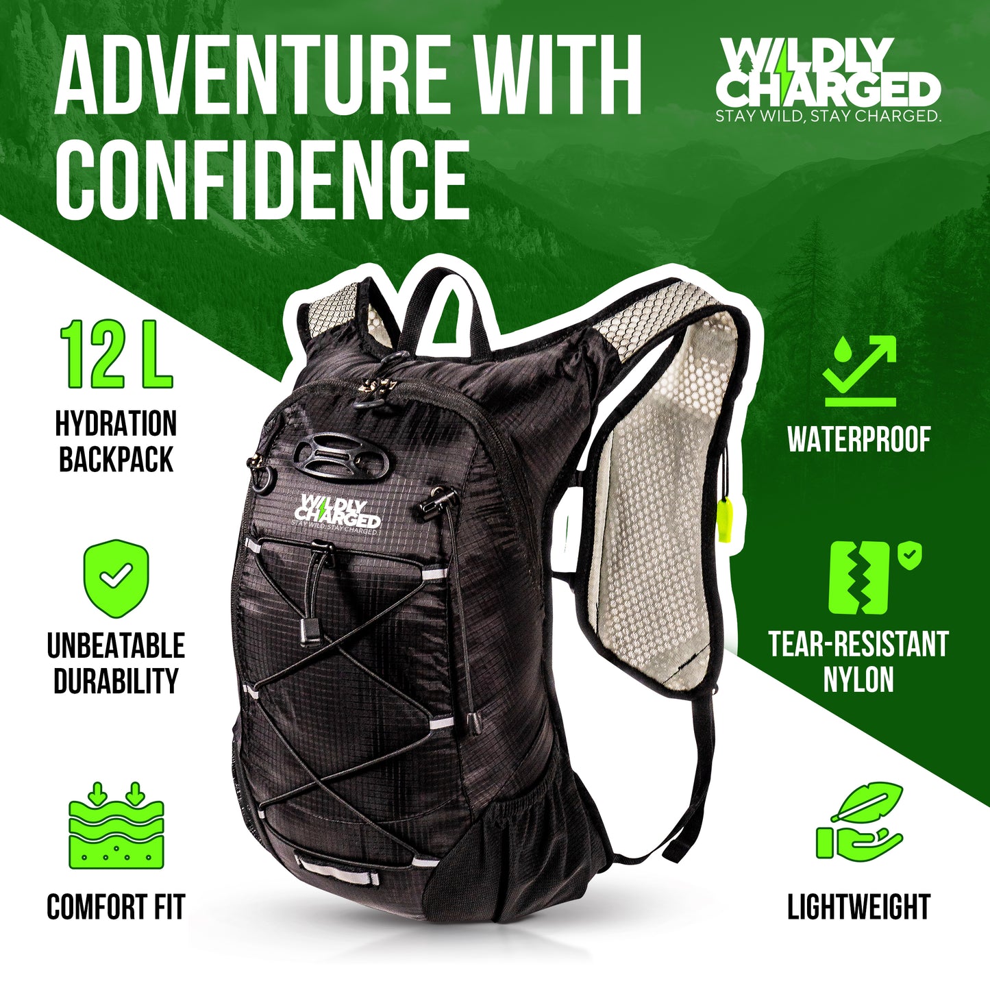 Wildly Charged Hydration Backpack 12-liter